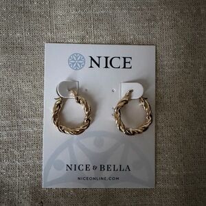 Twisted Gold  plated Earrings